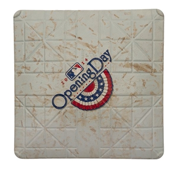 2014 Game Used Base From Opening Day at Comerica Park (MLB Authenticated)